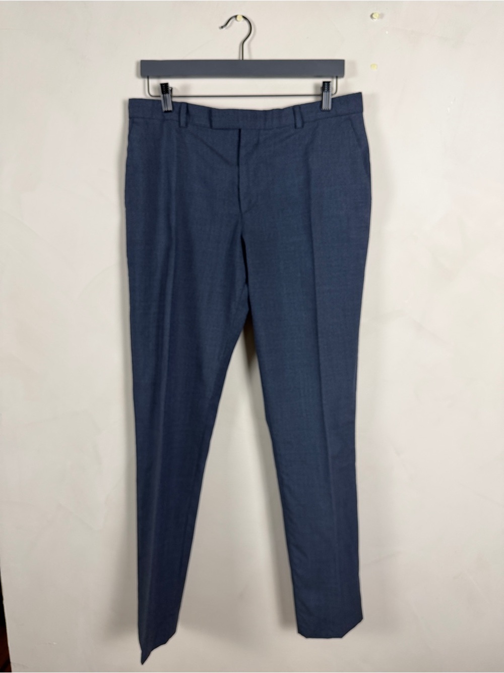 Paul Smith Tailored Fit Blue Pick-and-Pick Wool Trousers Men’s EU 42 / US 32